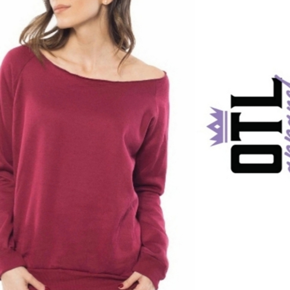Over The Limit Apparel  Off The Shoulder Lightweight Sweatshirt